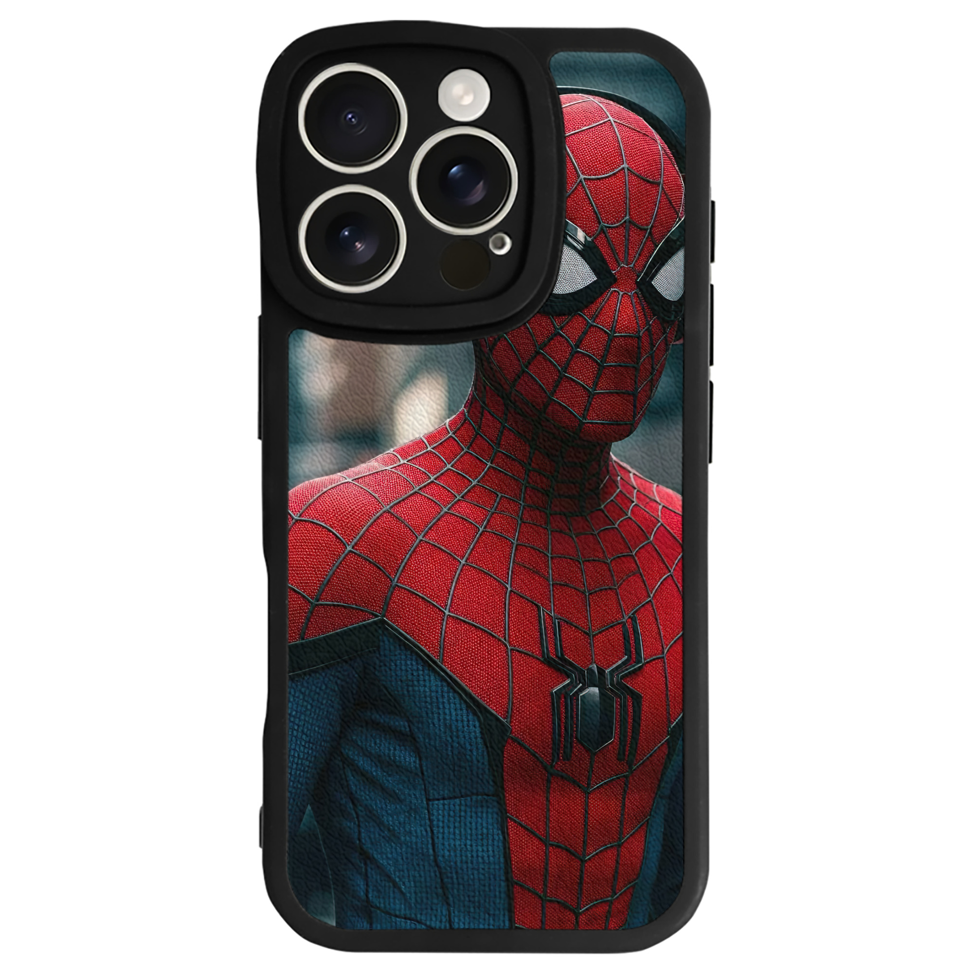 （画像用） Spider Man スパイダーマン 【iPhone 16シリーズ対応】シリコンスマホケース（レザー調） 材質：シリコン